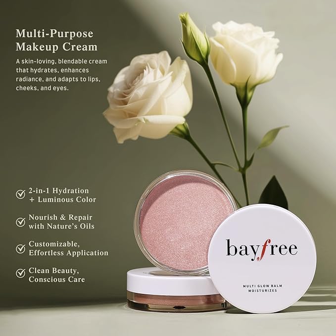 Multi Glow Balm, Cream Blush for Cheeks, Blush Balm Face Makeup, Radiant Finish, Hydrating, Creamy, Lightweight & Blendable Color, Face Balm, 0.63 Oz (Dewy)