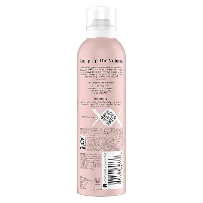 Nexxus Volume Refresh Dry Shampoo For Oil Control + Root-Lifting 72 Hour Freshness with FLEXX-ADAPT Technology 5 oz
