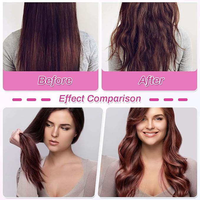 Rollers Hair Curlers 49 Pcs Set with 24Pcs Self Grip Hair Rollers 4 Sizes and 24 Pcs Hair Clips for Blowout Look Long Medium Short Thick Hair Volume