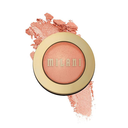 Milani Baked Blush, Powder Blush for Cheeks, Cruelty Free Makeup - Shape, Contour & Highlight Face for a Shimmery or Matte Finish -Luminoso