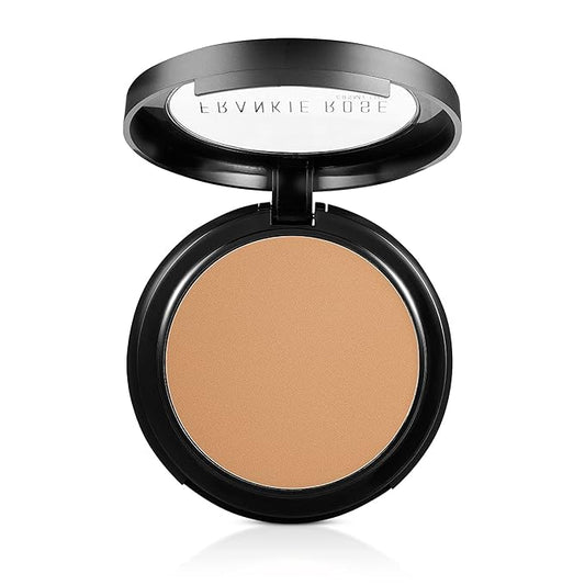 Frankie Rose Cosmetics Powder Foundation – Full Coverage Face Powder For Pores & Imperfections, Evens Out Skin Tone & Shine-Control | 58 Grams (Olive)