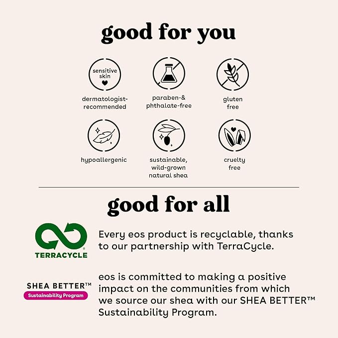 eos 100% Natural Lip Balm- Vanilla Mint & Sweet Mint, All-Day Moisture, Recyclable Carton, 0.14 oz, 2-Pack