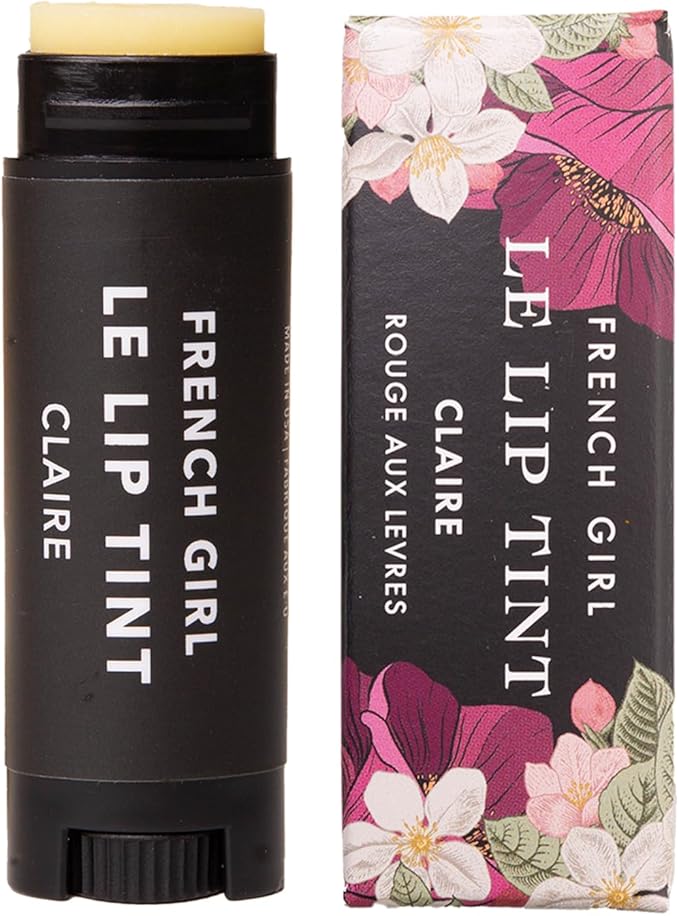 French Girl Le Lip Tint - Moisturizing & Hydrating Lip Balm for Sheer, Buildable Coverage & Shine, Clean Formula, Organic Ingredients, Vegan & Cruelty-Free