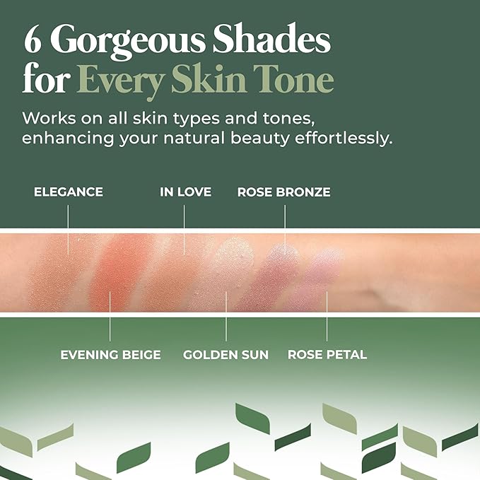 Dr. Lily Ros- All-Natural Blush, Bronzer & Shimmer – Plant Based No Harsh Chemicals, No Parabens or Synthetic Fragrances 100% Natural Formula Safe for Sensitive Skin (In Love)