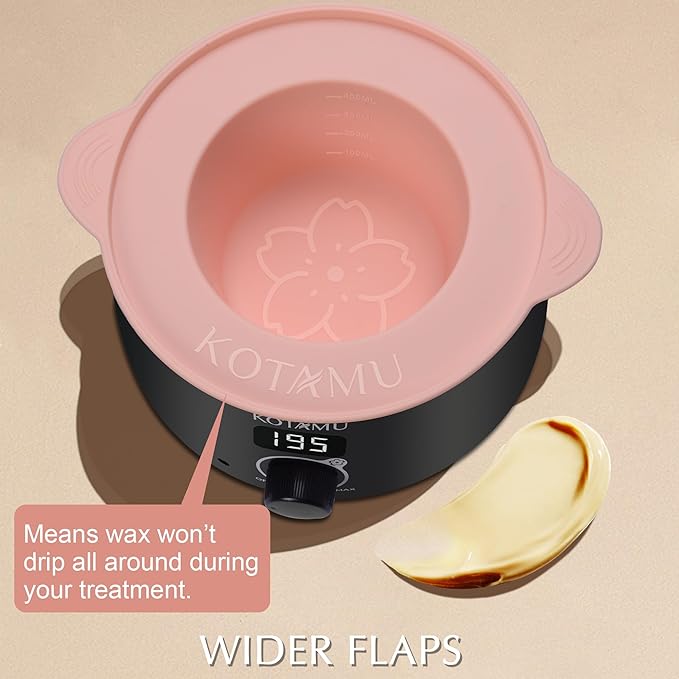 KOTAMU Waxing Kit Black Digital Wax Kit for Women Men Sensitive Skin Hard Waxing Pot for Eyebrow Face Leg Underarm Coarse Soft Hair Removal Professional Wax Warmer with 25 Accessories for Home Salon