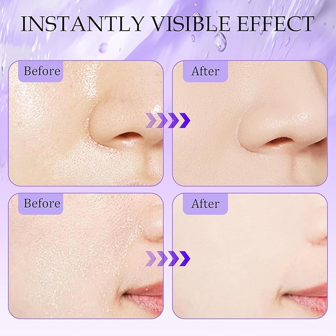 Blue Matte Powder Oil Control Face Pressed Powder Jelly Pressed Powder Face Makeup Setting Powder, Chillab Polvo Compacto with Mini Powder Puff, for Silky Blurring Oil Control Long-Lasting Makeup