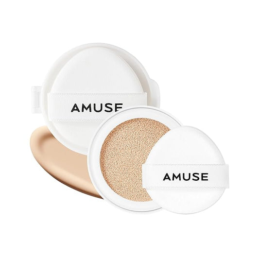 Amuse SEOUL Ceramic Skin Perfector Cushion Foundation Refill 02 HEALTHY | Long-lasting, Lightweight, Semi-matte, Flawless Coverage, Hypoallergenic, Korean Beauty, Vegan, Refill (15g / 0.52 oz.)