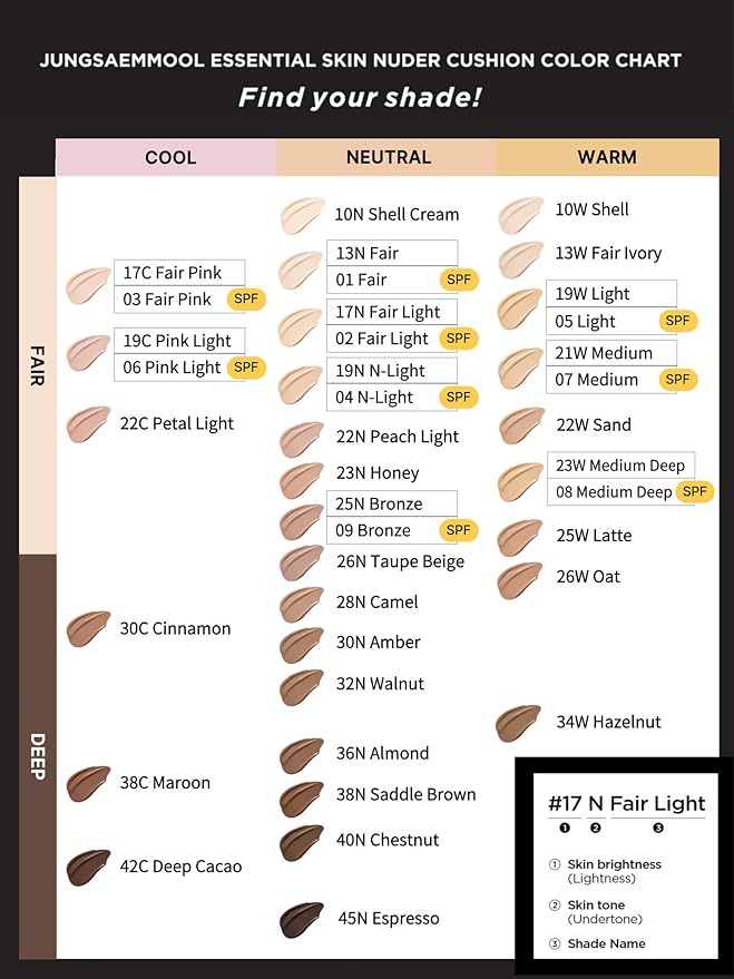 [JUNGSAEMMOOL OFFICIAL] Essential Skin Nuder Cushion (09 Bronze) | Refill Not Included | Natural Finish | SPF50 Broad Spectrum | Makeup Artist Brand | Cream Foundation