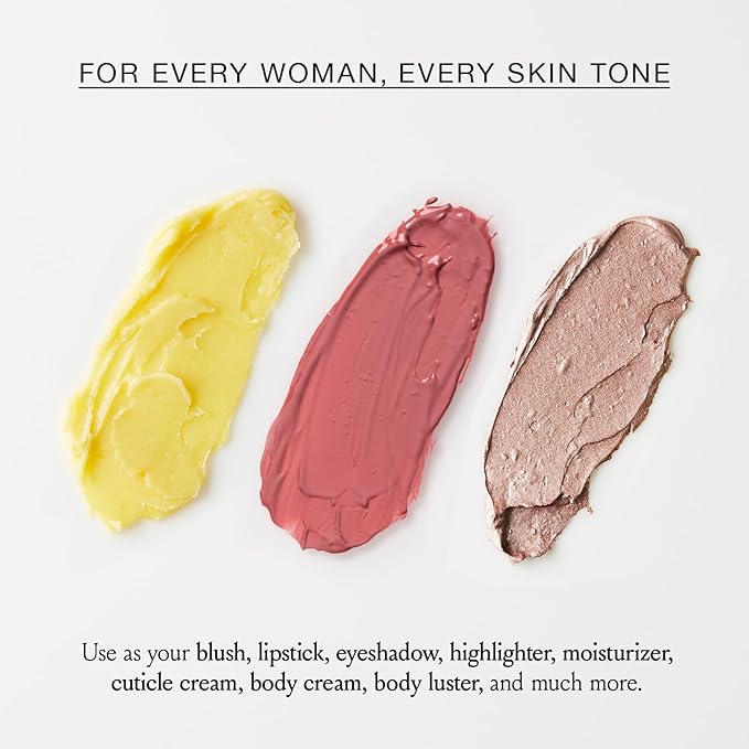 BOOM! by Cindy Joseph Boomstick Trio - 3 Pack Boom Makeup Sticks - Blush Stick in Rose Nude, Highlighter Stick & Moisturizer Stick - Multi-Use Vegan Makeup Sticks for Older Women & Mature Skin