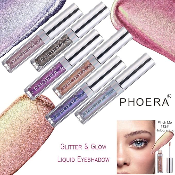 Glitter Eyeshadow，Makeup For Eyes Liquid Shimmer Sparkle Glow Light Colors Pencil Stick Shiny Long Lasting Waterproof Shining Eye Shadow Sets Metallic Pigments Metals Gloss Sparkling Pen Kit (A105)