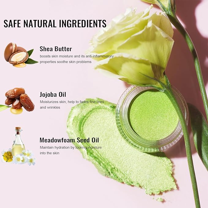 Oulac Pink Cream Eyeshadow also for Highlighter Large Capacity Highly Pigmented Eye Shadow Waterproof &Long Lasting with Moisturizing Formula 11