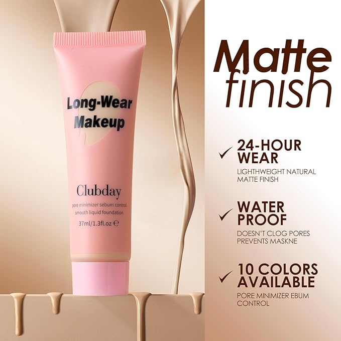 Liquid Foundation Full coverage Long-Lasting Buildable Weighless Foundation Cream Active Wear Color Stay Makeup-09