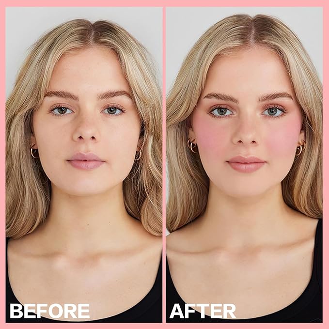 2Pcs Cream Blush Makeup Stick,Monochromatic Multi-Stick Face Blush for Cheek,Lip and Eye,Matte and Dewy Finish for Long Wearing,Easy Application.DITTO