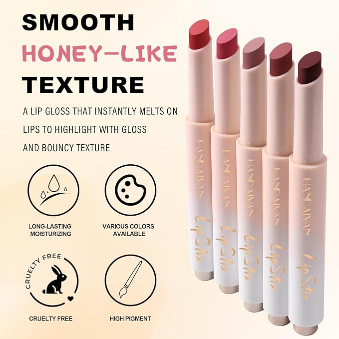 Lip Balm Click Slick, Honey Melting Lip Glow Oil, Moisturizing and Long-lasting Lip Plumper, Non Sticky Lipstick with Coconut Oil (07 Raspberry)