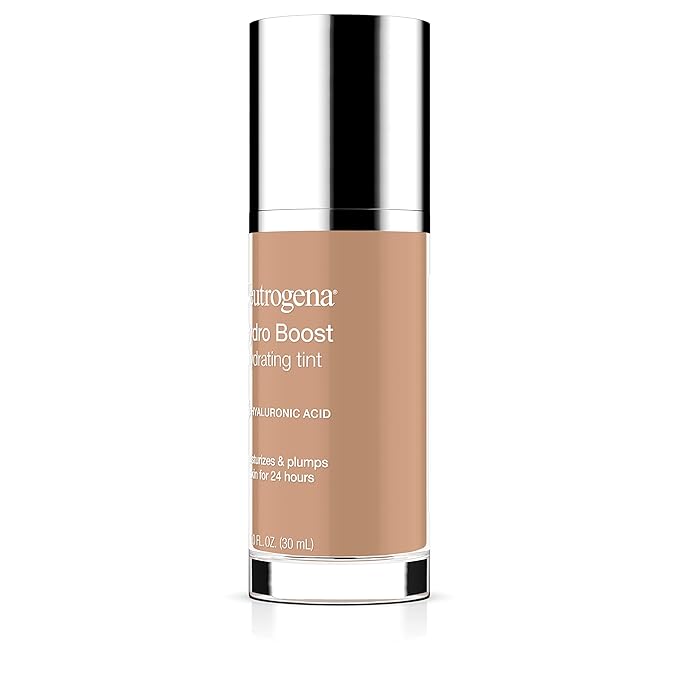 Neutrogena Hydro Boost Hydrating Tint with Hyaluronic Acid, Lightweight Water Gel Formula, Moisturizing, Oil-Free & Non-Comedogenic Liquid Foundation Makeup, 40 Nude Color, 1.0 fl. oz (Pack of 2)