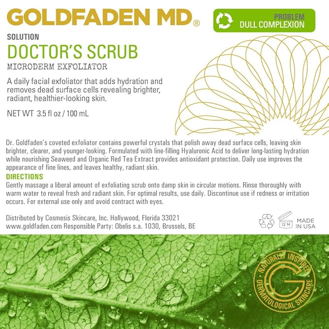 GOLDFADEN MD Doctors Scrub Microdermabrasion Grapefruit Oil, 3.5 Fl Oz