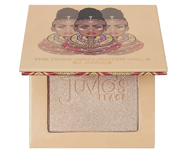 Juvia's Place Highlighter Tribe Glow Vol.3 - Highlighter Powder, Baked Highlighter, Shimmer Highlighter Makeup, Long-Wearing & Illuminating Cheek Highlighter - Suitable for Lighter Skin Tones