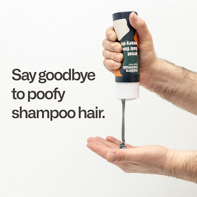 Modern Mammals Magic Mud Mens Shampoo Alternative, Lather Free, Moisturizing Daily CoWash to Protect Natural Oils, Cleansing, Hydrating Goop, Replaces Conditioner, 2 in 1, Barber Recommended (32oz)