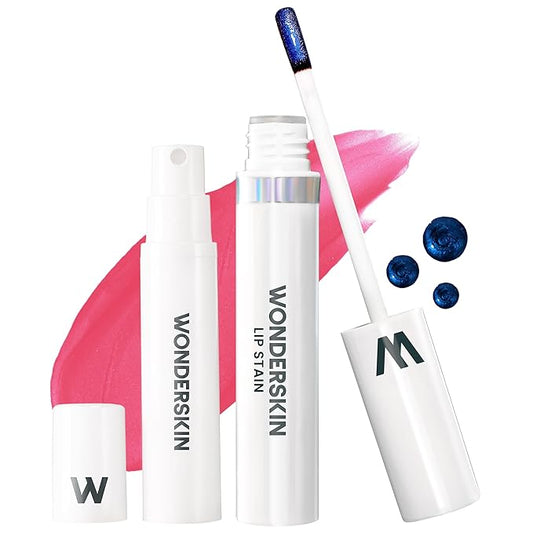 Wonderskin Wonder Blading Lip Stain Peel Off and Reveal Kit - Long Lasting, Waterproof Pink Lip Tint, Transfer Proof Natural Lip Stain Kit (Sweetheart)