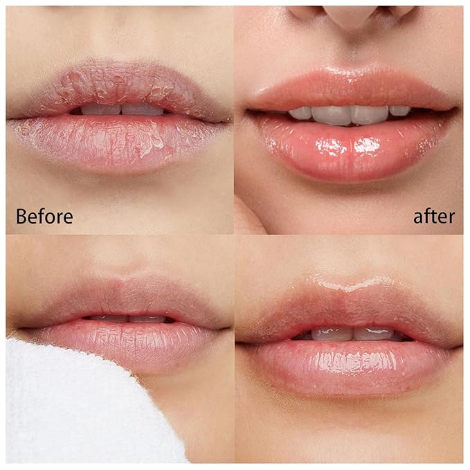 2 Pcs Lip Balm Honey Pot Lip Treatment Overnight Lip Sleeping Balm Strawberry Honey Pot lip Mask Moisturizing Exfoliating Prevent Dry & Cracked Diluting Lip Lines (Honey & Strawberry)