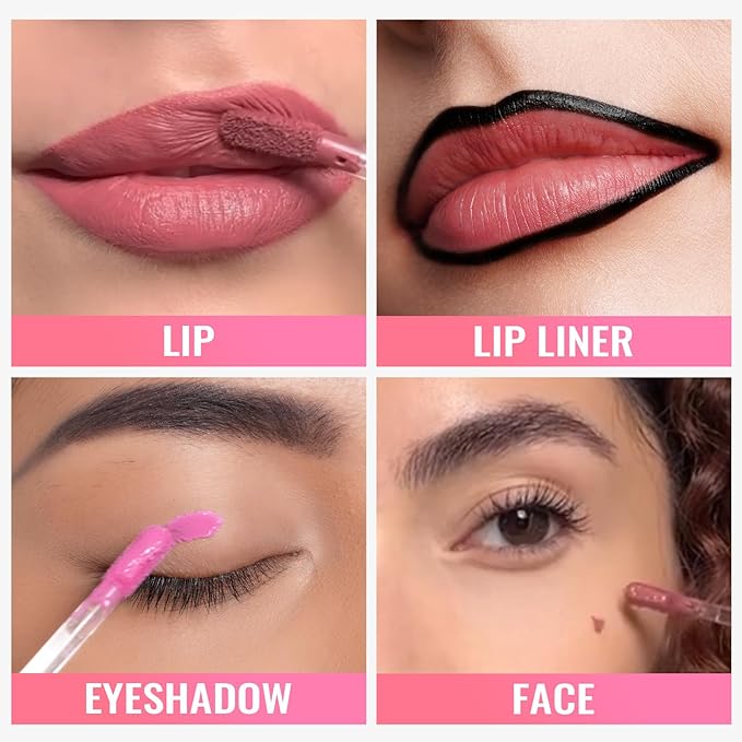 Oulac Matte Liquid Brown Lipstick for Women, Long Lasting Lipstick Waterproof Lip Stain, No Transfer, Creamy High Pigmented Formula with Rose Oil, Vegan & Cruelty-Free M27