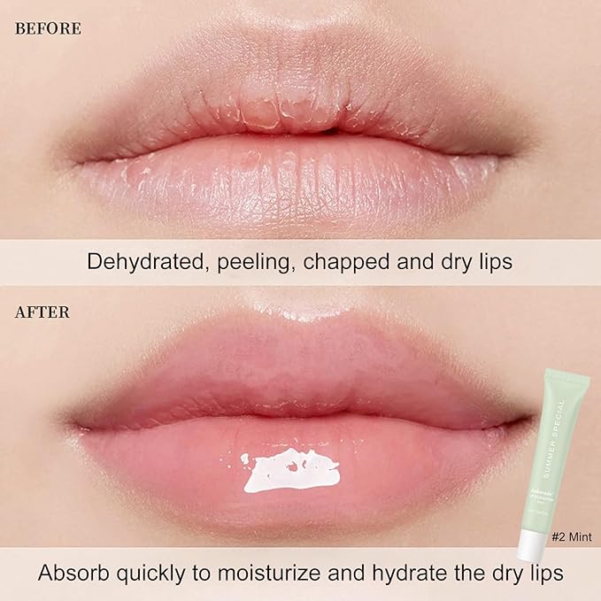 4 PCS Lip Glossy Butter Balm Set,Instant Moisture and Hydration Lip Gloss,Long-lasting Hydrating Non-Sticky Lip Balm,Soften Dry Lips and Lip Care