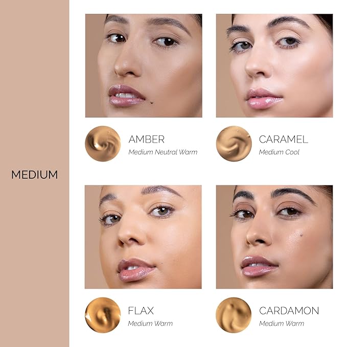 OFIR Skin Satin Medium Coverage Foundation | Buildable, Non-Creasing Finish | Vegan, Cruelty-Free, Paraben-Free Makeup | Blue Light Protection | 1 FL OZ (Flax - Medium Warm)