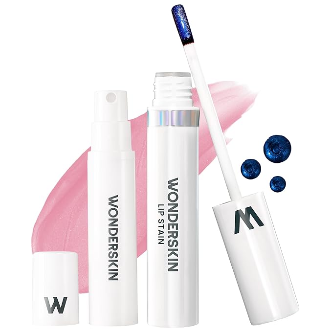 Wonderskin Wonder Blading Lip Stain Peel Off and Reveal Kit - Long Lasting, Waterproof Pink Lip Tint, Transfer Proof Natural Lip Stain Kit (Beautiful)