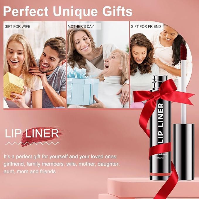OETUIOW Lip Tint Stain Peel Off - Waterproof Lip Liner Stain, Moisturizing Long-Lasting Lip Stain, Create A Natural Lip Color, Enhancing Complexion for All Skin Types (Coral, 0.12 Fl Oz (Pack of 1))