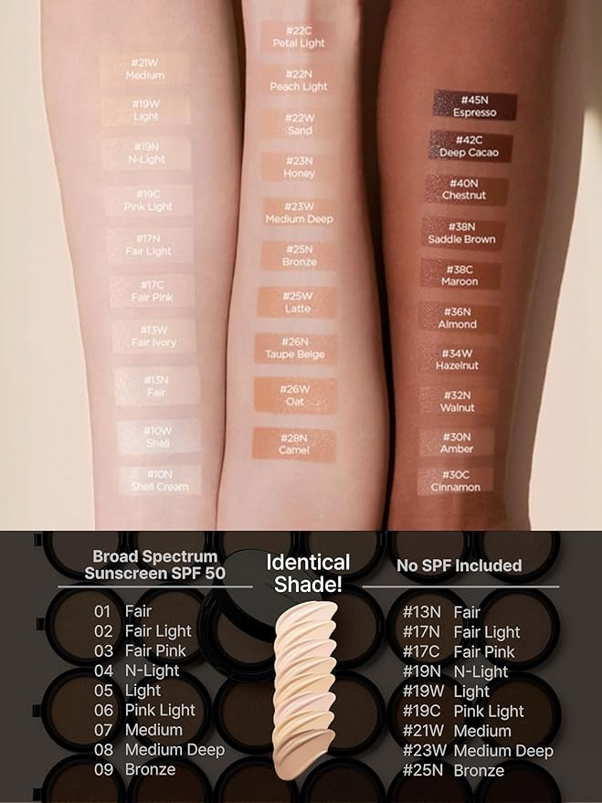 [JUNGSAEMMOOL OFFICIAL] Essential Skin Nuder Cushion (03 Fair Pink) | Refill Included | Natural Finish | SPF50 Broad Spectrum | Makeup Artist Brand