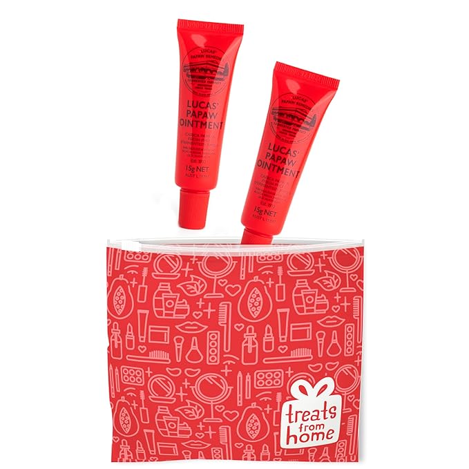Lucas Pawpaw Lip Ointment, Lucas Pawpaw Cream, Lucas Pawpaw Ointment for Lips & Dry Skin - Unique All Skin Types, All Gender- Any Season Gift Pack with 2 x 15g Pawpaw Balm