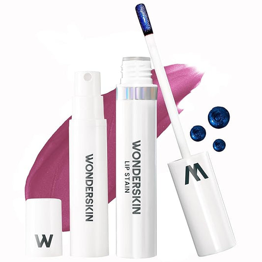 Wonderskin Wonder Blading Peel and Reveal Lip Stain Kit, Transfer Proof Lip Tint, Lip Stain Long Lasting Waterproof, Nude Matte Lip Makeup (Bella)