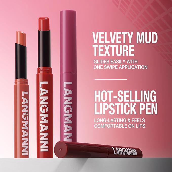 Jolilab 3Pcs Velvet Matte Lipstick Nude Matte Soft Dark Color Stick High Pigmented Long-Lasting Waterproof Lip Stick Lip Balm Beauty Cosmetics Gift for Girls and Women（07#+08#+09#