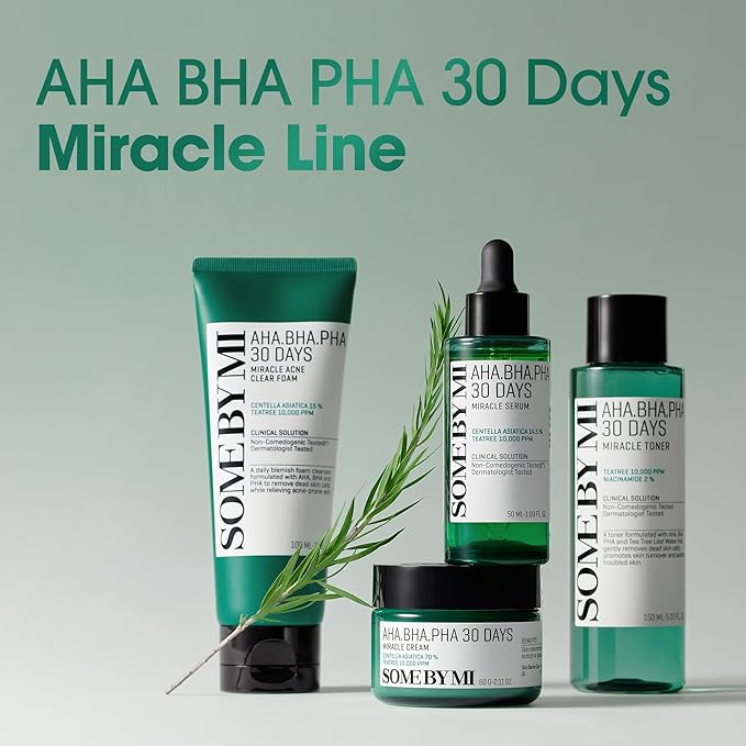SOME BY MI AHA BHA PHA 30 Days Miracle Toner – Pack of 2 – Korean Salicylic Acid Exfoliating Face Toner for All Skin Types – Daily Pore Care & Oil Control with 2% Niacinamide – Korean Skin Care