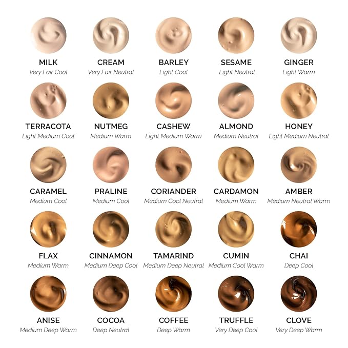 OFIR Skin Satin Medium Coverage Foundation | Vegan | Blue Light Protection | Non-Creasing | 1 FL OZ | (Cumin - Medium Cool Warm)