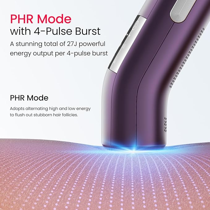 IPL Laser Hair Removal for Women and Men, 2 Lights, 2℃, 16.6 cm² Sapphire Ice Cooling for Sensitive Skin, 4-Pulse Mode for Ingrown Hair, Bikini, Face, Body Permanent Epilator Home Hair Removal Device