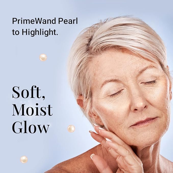PrimeWand Pearl – Stunning & Natural Pro-Age Makeup Highlighter Stick for Mature Women – Infused with Pearl Extract (Pearl)