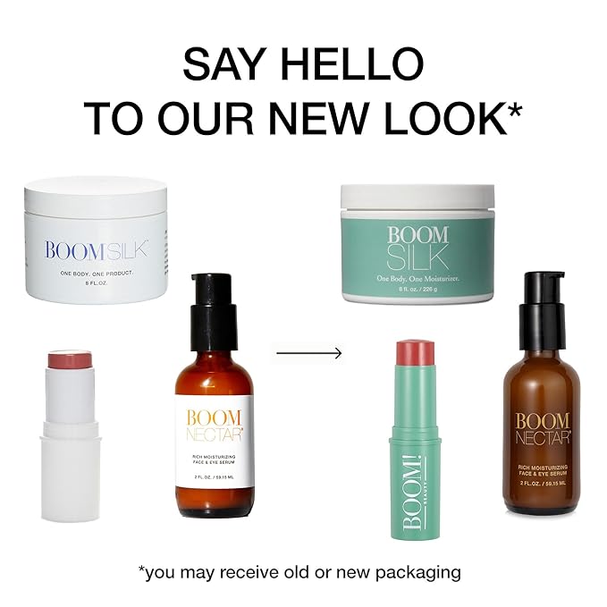 BOOM! by Cindy Joseph Boomstick Creamy Blush Stick and Lipstick - Long Wearing Blendable and Buildable Color - Vegan Multistick for Cheeks & Lips for Older Women & Mature Skin - Peony Pink