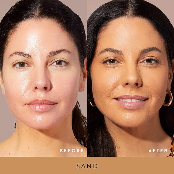 LAURA GELLER NEW YORK Baked Double Take Powder Foundation - Sand - Buildable Medium to Full Coverage - Matte Finish