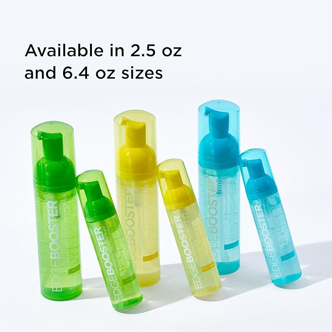 Style Factor EDGE BOOSTER Extra Strength Setting Mousse – Frizz Control, Extra Volume, and Conditioning – 6.4oz Emerald Mousse for Curly Hair