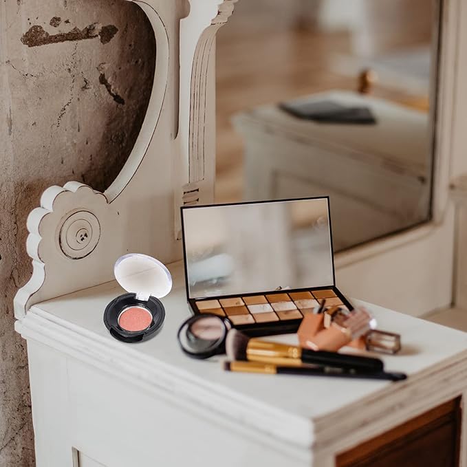 Lurrose Makeup Pallet 8pcs Empty Eyeshadow Trays Round Blusher Case Lipstick Highlighting Powder Make Up Pans Container Cosmetics Sub Package Holder Bulk Highlighters