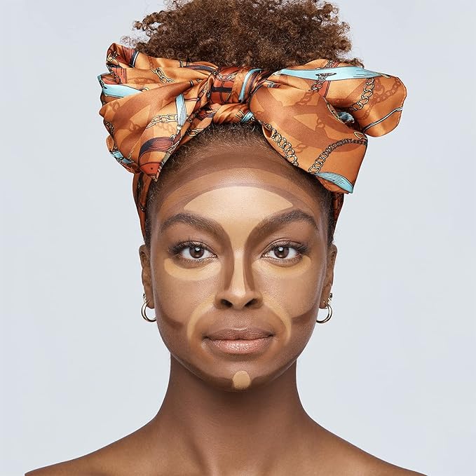 Ruby Kisses HD Brush Concealer & Foundation, Full Coverage, Color Correcting, Highlight, Contour 3 Pack (Mahogany)