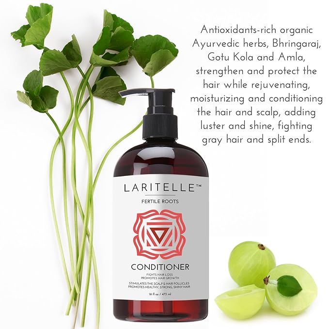 Organic Anti-Thinning Conditioner | Fortifying, Strengthening & Rejuvenating | Prevents Hair Loss and Shedding, Promotes New Hair Growth | Ayurvedic Herbs, Lavender, Ginger, Rosemary