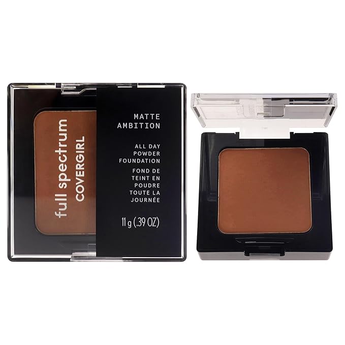 COVERGIRL Matte Ambition, All Day Powder Foundation, Deep Cool 2, 0.38 Ounce