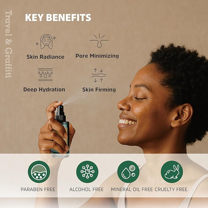 Haberlea Face Mist – Natural Rose-Scented, Alcohol-Free Facial Spray for All-Day Hydration & Pre-Makeup Use – Soothing Toner Mist for Dry, Sensitive Skin – Made in Taiwan – 100ml