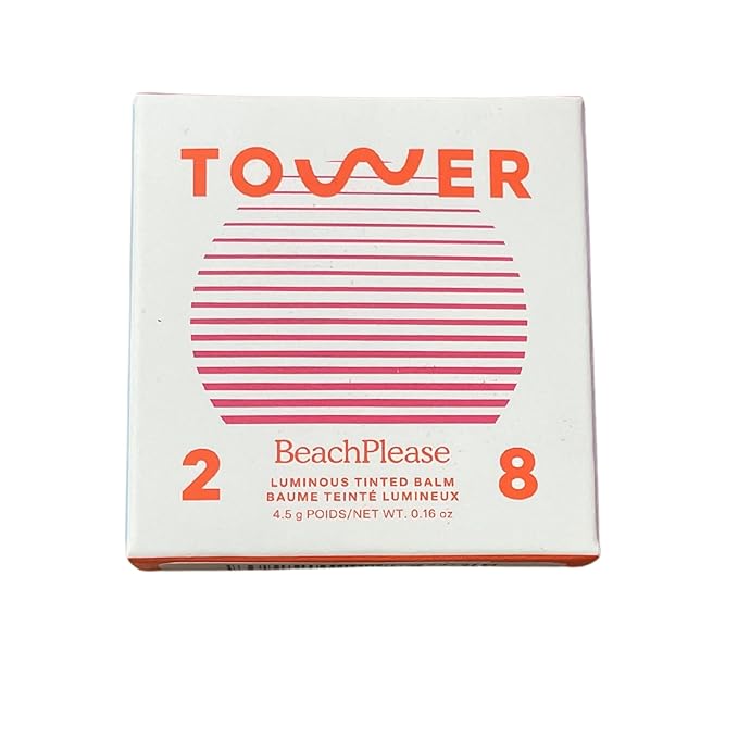 Tower 28 Beauty BeachPlease Cream Blush for Cheeks and Lips - Multi-Purpose Lip and Cheek Tint in Pink Blush - for Sensitive Skin – Color HAPPY HOUR, Luminous Finish