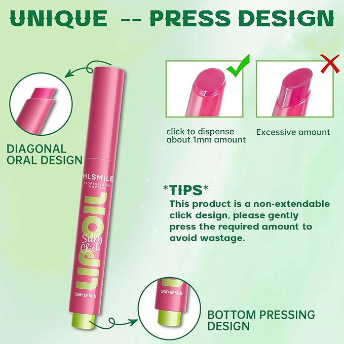 2 in 1 Solid Click Lip Gloss Pen With Brown Lip Liner Set Moisturizing Long Lasting Light Pink High Glossy Jelly Tinted Lip Balm Juicy Buildable Lip Plumper Makeup for Women
