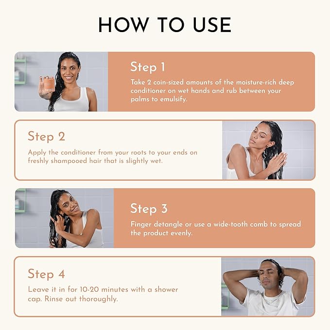 Moisture Melt Deep Conditioning| Hair Mask for Dry, Damaged, and Chemically Treated Hair| 8 Magical Oils, Shea Butter, Vitamins| Pro-Keratin Bond Repair |Weekly Revitalization, (5.02oz)