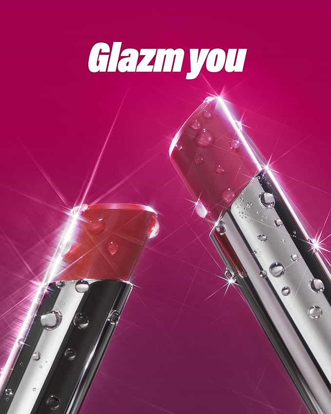 ATHE Glazm Lipbalm Stick - Vegan Glow Korean Lip Balm - Plumping, Volumizing & Highly Pigmented Lipstick - Soft Melting, Buildable Formula - Plant-Derived, Cruelty-Free, 0.12oz. (03 Attention)