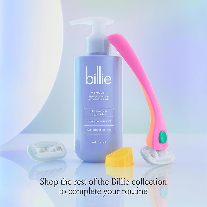Billie - V Smooth - Shave Gel + Cleanser for Pubic Hair & Skin - pH-Balanced - Fragrance-Free - Gynecologist-Approved - 6.5 oz.